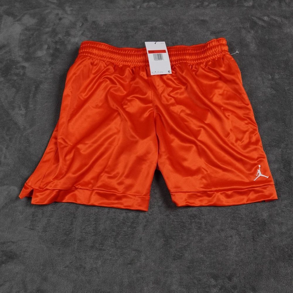 Jordan Jumpman Shorts Womens Large‎ Orange Basketball Dri-fit AT0538-82 Nike